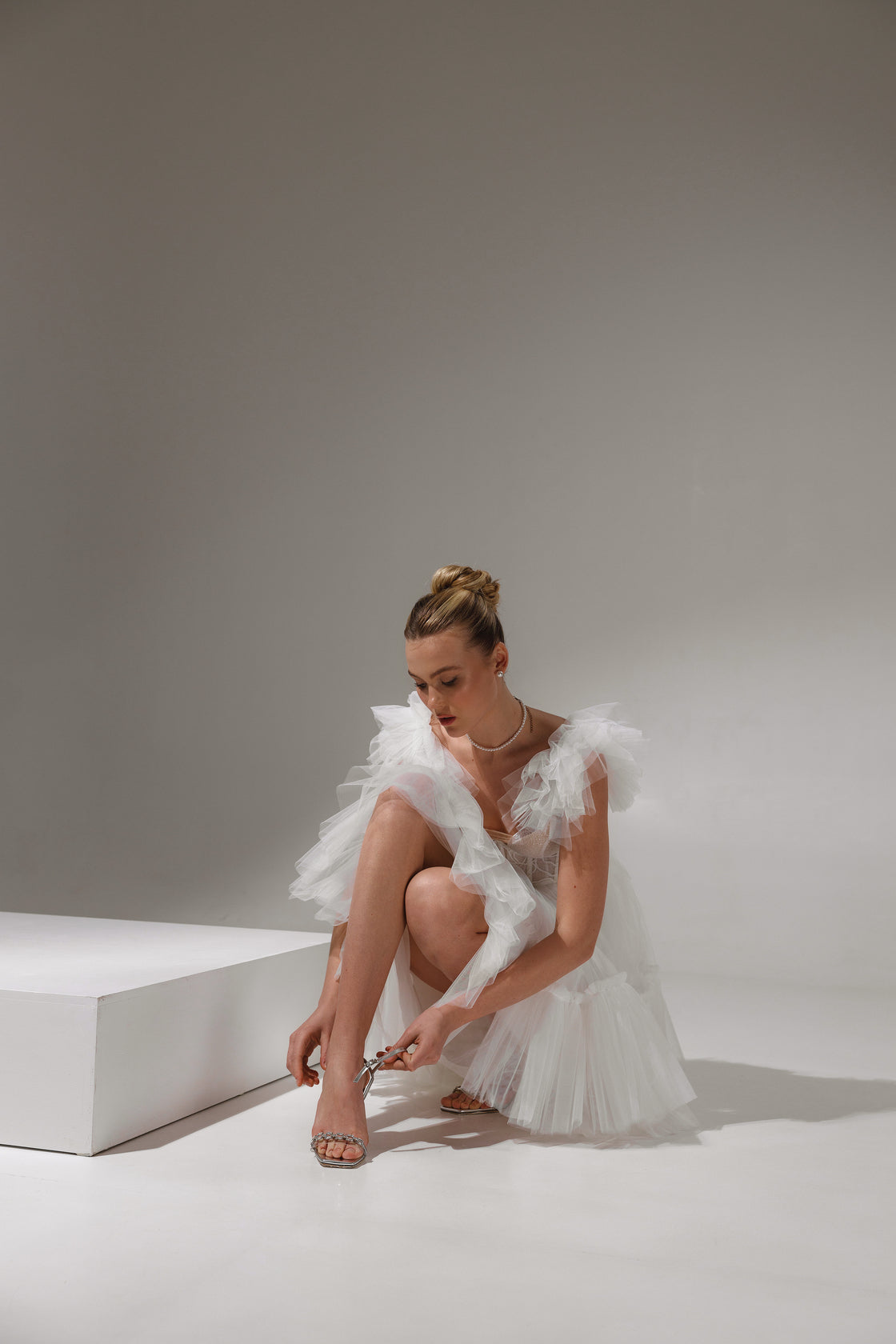 Mira dress styled for bridal party or wedding guest look