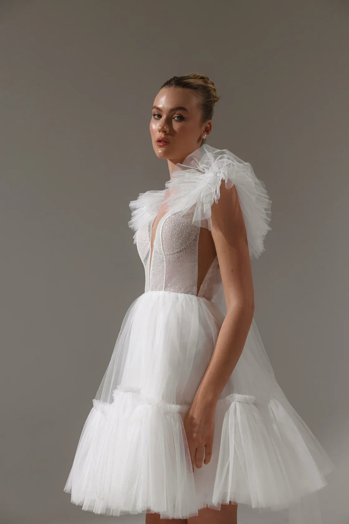 Side shot of Mira dress showcasing graceful line