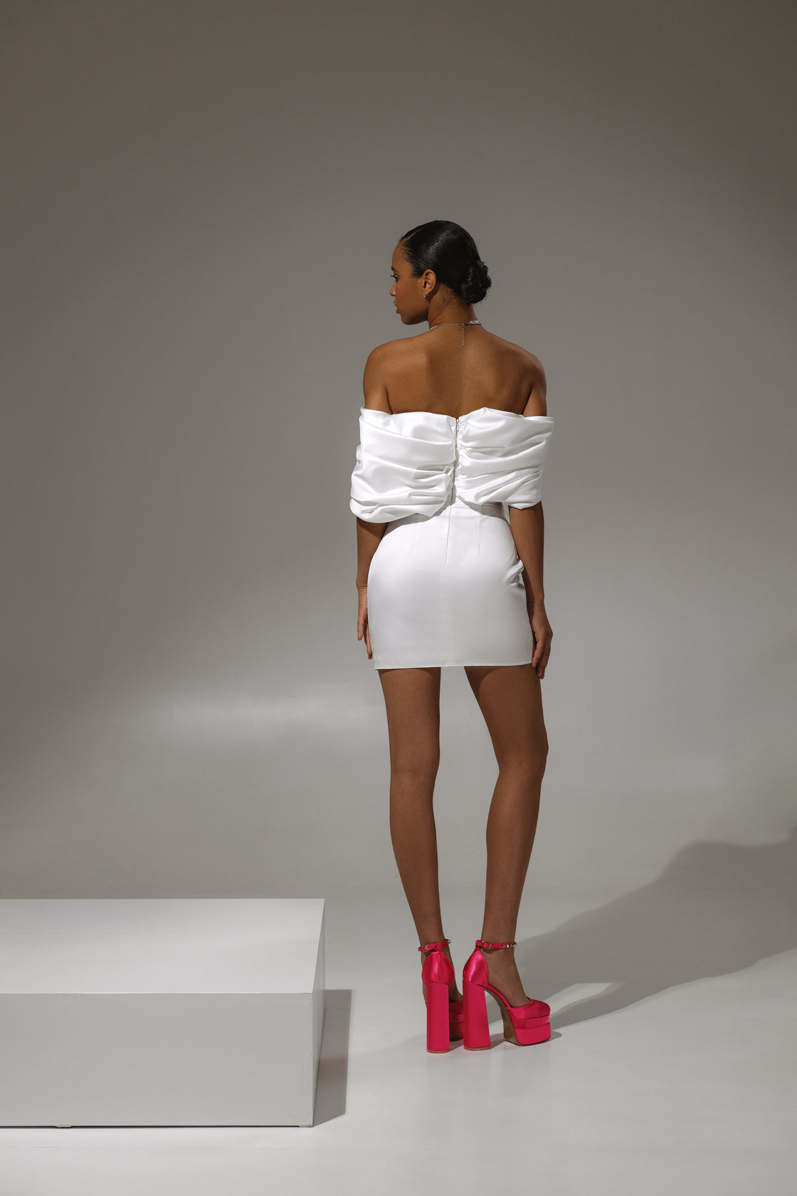 Sheron dress styled for wedding ceremony or bridal party