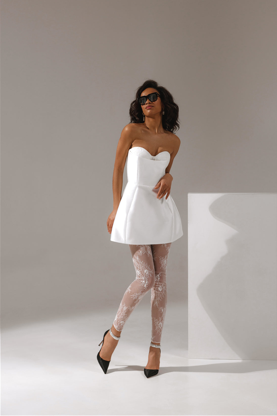 Sleek texture of Zoli fabric and neckline